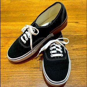Very gently used Black Vans. Women’s size 9. Excellent condition.